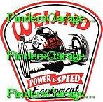 Weiand equip "white"  vintage style decal/sticker