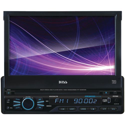 Boss bvb9967rc 7" single-din in-dash motorized dvd/mp3/cd &amp; am/fm receiver wi...