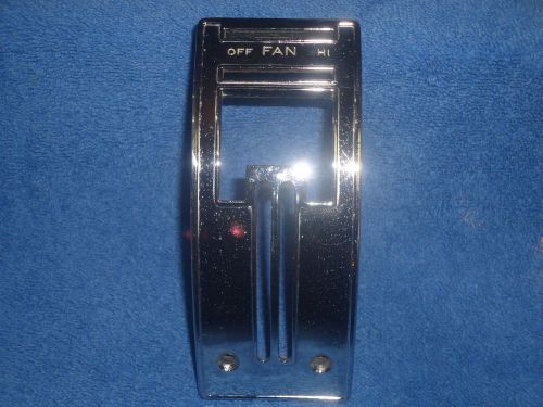 Original gm 1955 1956 chevy deluxe heater control bezel-chrome-usa made