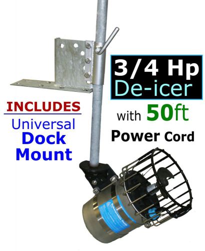 Kasco 3/4 hp de-icer water agitator deicer for dock marina pond - 50ft cord