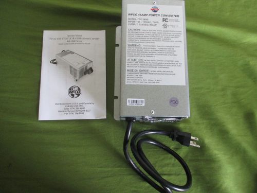 Wfco 9845 deck mount 45 amp power converter