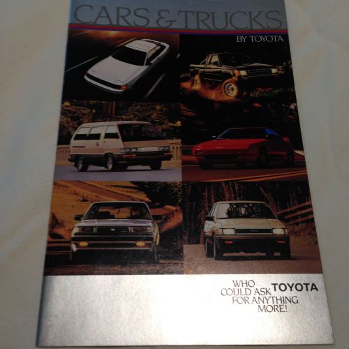 1986 toyota full line dealer sales brochure