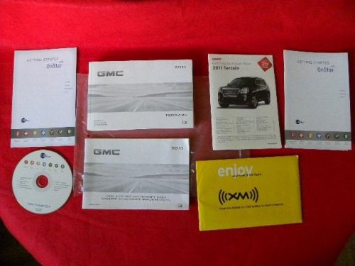 2011 gmc terrian fwd/ awd sle/ slt owner&#039;s manual &amp; onstar cd &#034;complete oem&#034;
