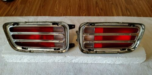 1970 plymouth cuda left and right tail lamps with lens