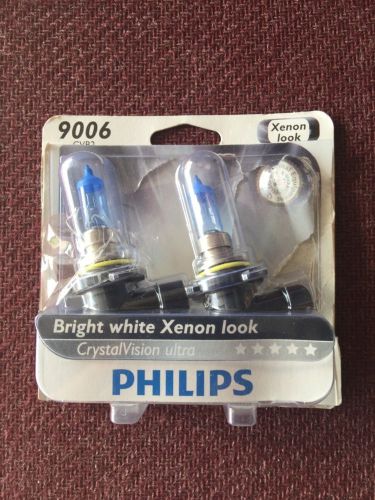 New! philips crystal vision ultra 9006 xenon hid look headlight bulbs pair 4000k
