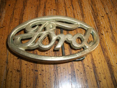 Vintage collectable brass ford belt buckle 8n 9n 2n tractor fordson model t a b