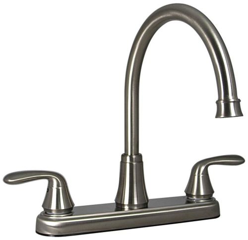 Phoenix rb5662-i brushed nickel two handle hi arc kitchen faucet