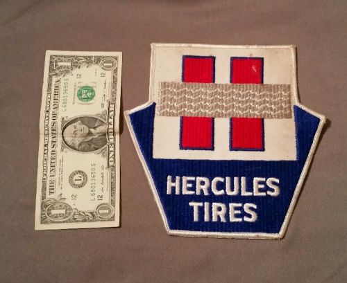 Rare vintage 1960's hercules tires sew on employee uniform jacket patch big!!!