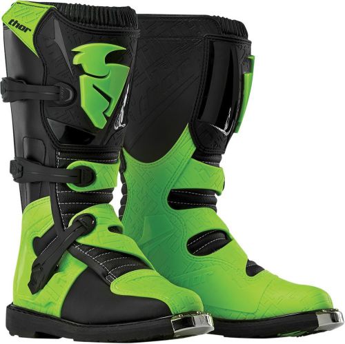 New thor youth kids boys girls black green blitz motocross mx atv boots riding
