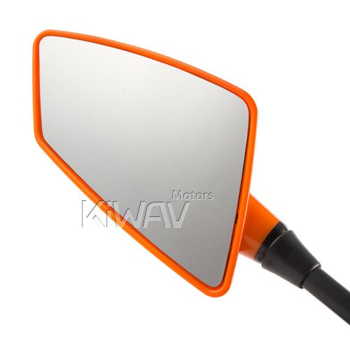Find Hawk orange motorcycle rear view mirrors 10mm 1.5 pitch for BMW
