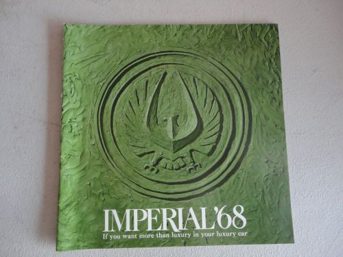 Original dealer brochure 1968 chrysler imperial