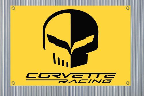 Corvette racing jake skull [24&#039;&#039;x36&#039;&#039;]