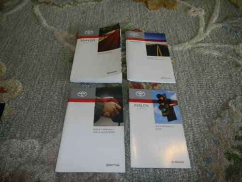 2011 toyota avalon owners maual set + free shipping