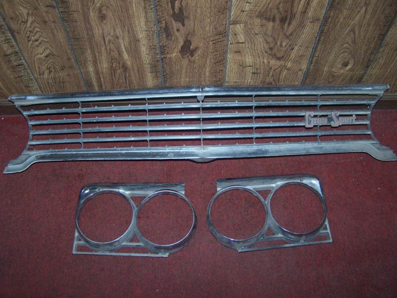 Buick 1964-1965 grille+headlight bezels with gs emblem