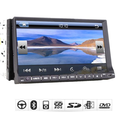 Car stereo 2 din in-dash audio no-gps dvd bluetooth mic hands-free fm receiver