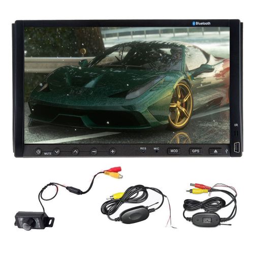 7&#034; touch screen double double 2 din car stereo dvd player bluetooth radio+camera