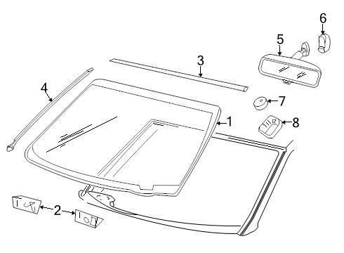 Ford oem windshield glass stopper 7l1z7803296a image 2
