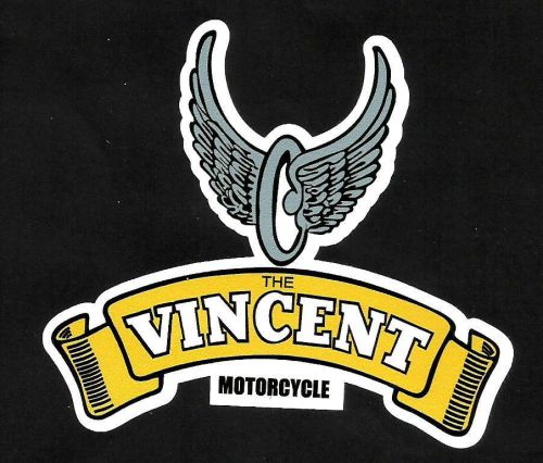 Vincent motorcycles garage gas station vinyl sticker decal ariel indian