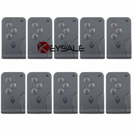 10*new uncut remote key fob 3 button 433mhz pcf7947 for renault scenic 2003-2008