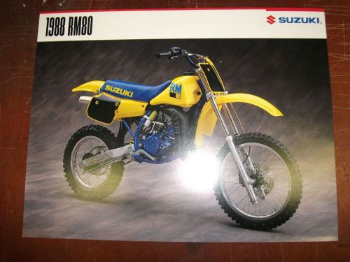 Original nos 1988 suzuki motorcycle sales brochure rm80