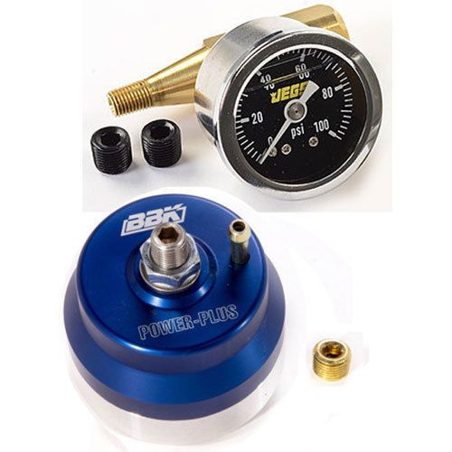 Bbk performance products 1706k billet adjustable fuel pressure regulator &amp; gauge