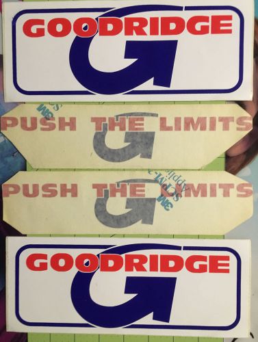 Goodridge brake lines hose fittings 4 large contingency decals racing stickers