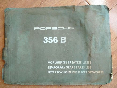 Original porsche 356 b 356b temporary spare parts list manual service workshop