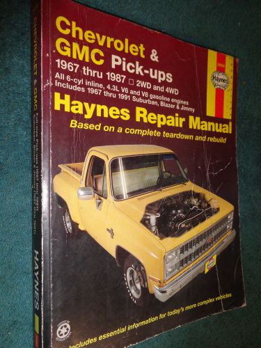 1967-1987 chevrolet / gmc truck shop manual / service book / 86 85 84 83 79 78++