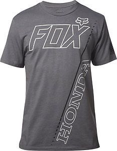 Fox racing mens honda premiumtee t shirt heather graphite mx off road 18986-185