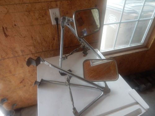 Vintage chrome style towing extension mirrors truck camper rv boat
