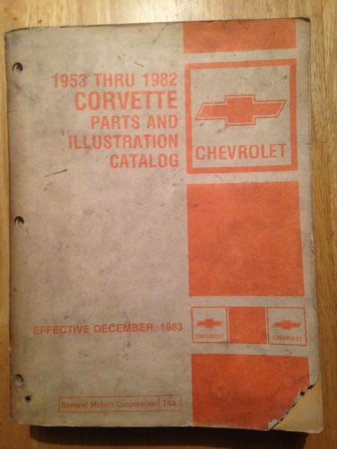 1953-1982 corvette parts &amp; illustration catalog book c1 c2 c3 numbers # 14a ncrs