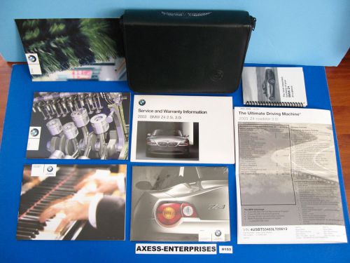 2003 bmw z4 roadster 2.5i 3.0i supplemental owners manuals driver books set h153