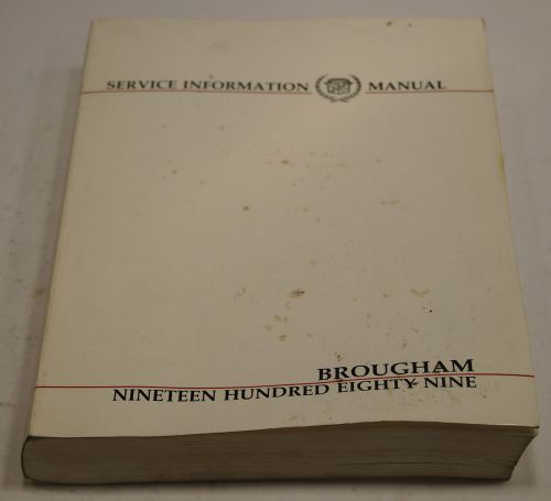 1989 cadillac bougham factory service shop manual oem dealership book