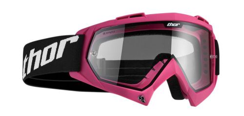 2017 thor mx pink black clear enemy solid offroad goggle dirt bike anti fog uv