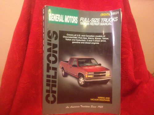 Chilton&#039;s general motors full-size trucks 1998-96 repair manual softcover used