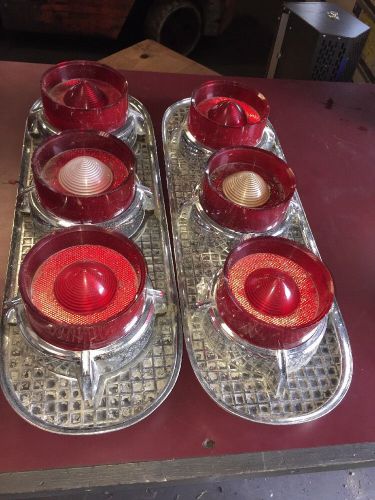 1960 60 ford thunderbird tbird tail light assembly trim chrome oem
