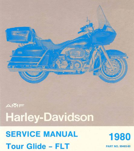 1980 harley-davidson flt tour glide service manual -new sealed-flt tour glide