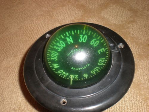 Vintage dansforth hi-speed corsair ii 3-/12&#034; flush mount marine / boat compass