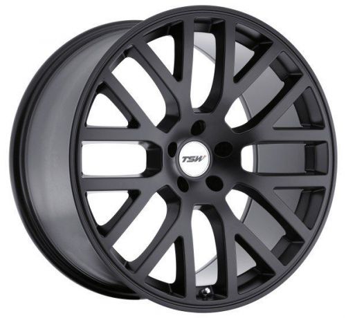 18x8 tsw donington 5x100 rims +32 matte black wheels (set of 4)