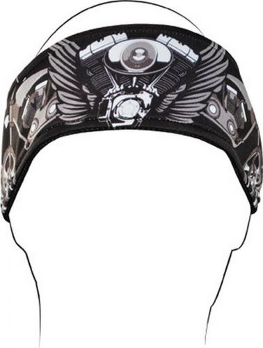 Zan headgear all weather headband v-twin wings