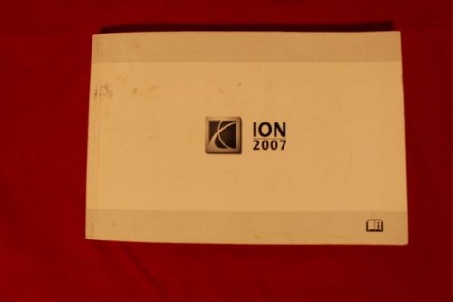 2007 saturn ion owners manual 07