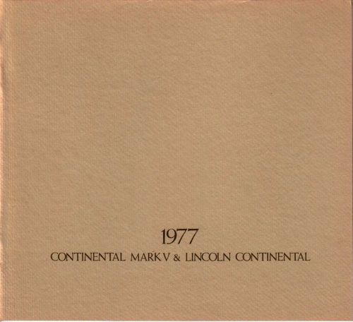 1977 lincoln and mark v showroom brochure, mint-nos