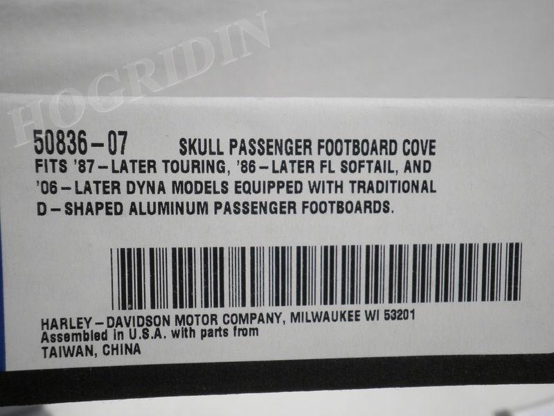 Find Harley skull touring softail passenger floorboard footboard cover