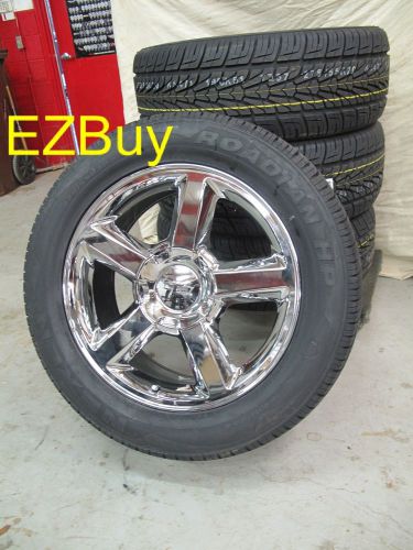 20&#034; suburban tahoe factory style chrome wheels nexen tires 5308 comleate set new