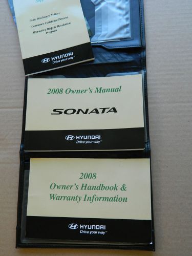 2008 hyundai sonata owners manual with supplements &amp; holder