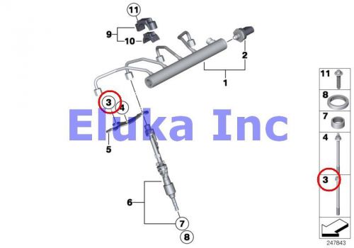 2 x bmw genuine cylinder fuel injection housing ventilation flange screw m7x90 a