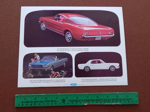 1965 original mustang dealer sales brochure mailer 65 fastback convertible coupe