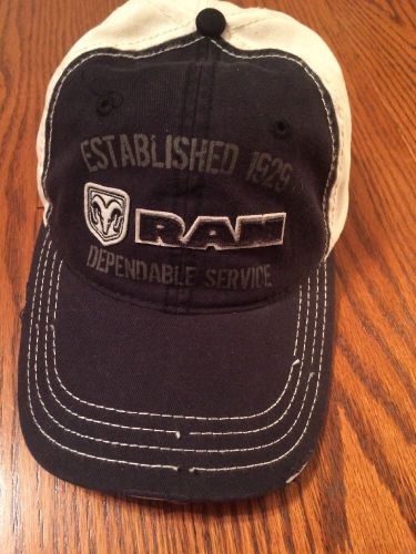 Dodge ram logo black &amp; tan licensed baseball 1929 frayed edge hat