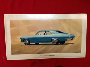 1968 chevy ii nova coupe showroom poster ss 327 350 396 427 copo ss350 ss396 427