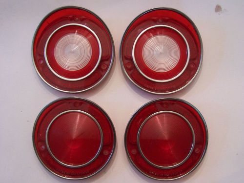 1969 corvette tail reverse light lens set of 4 near mint survivors original ncrs